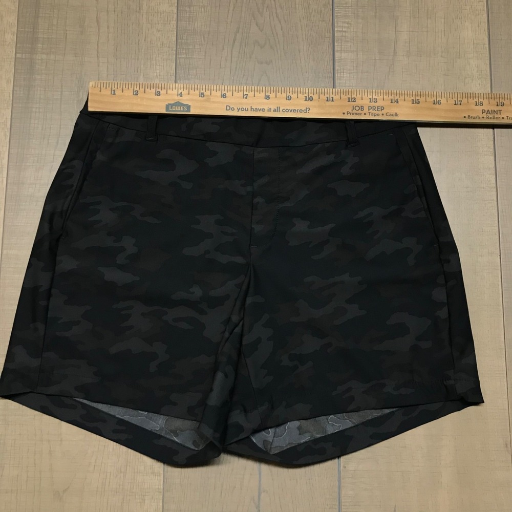 Spanx Sunrise Shorts Womens Size M Black Camo Lightweight Pull on Stretch Casual - Picture 8 of 11